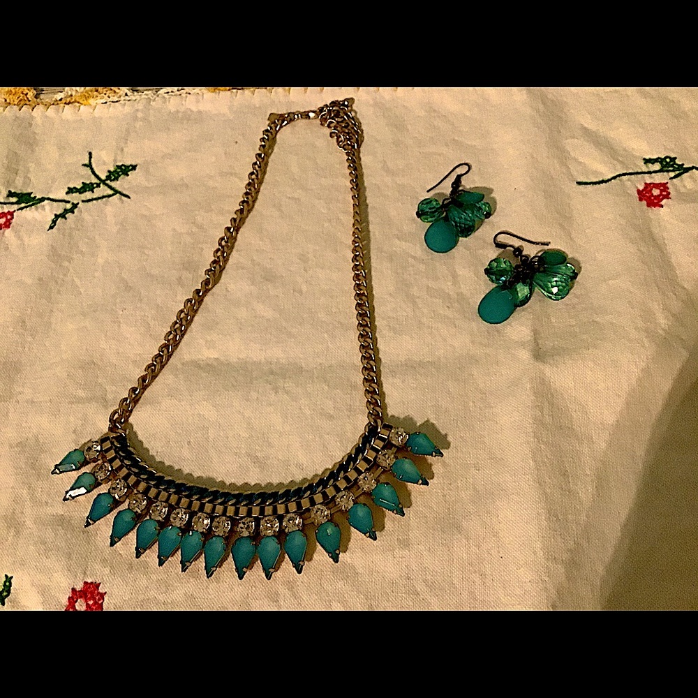 Necklace and earrings